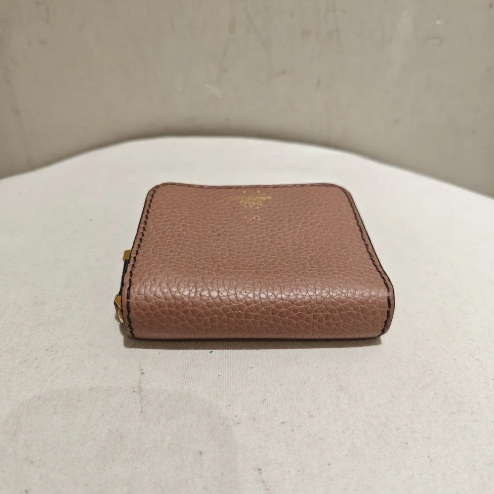 Christian Dior Light Pink Calfskin Coin and Card Holder